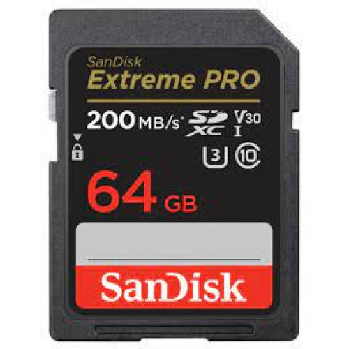 Memory card SD SANDISK EXTREME PRO 64GB SDXC 200MB/S