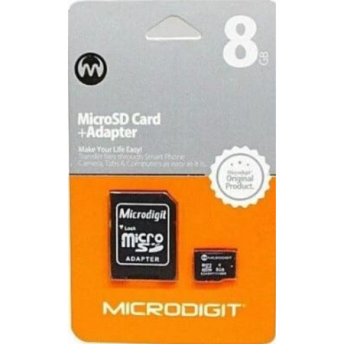 Карта память MICRO SD MICRODIGIT 8GB CLASS-10 (CHN)