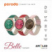 Умные часы PORODO BELLE LADY ROSE GOLD + зеленый ремешок