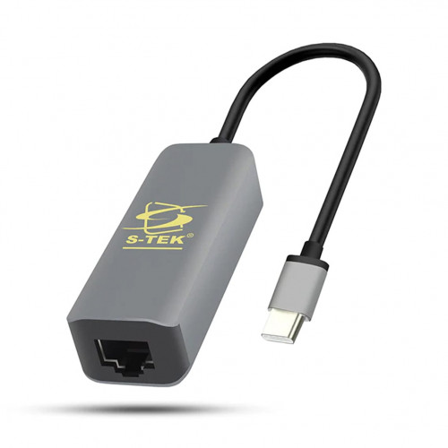 USB TYPE-C ETHERNET (RJ45) ADAPTER 1GB S-TEK